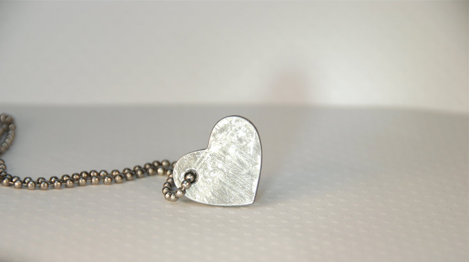 Space Geek  Falling Star Meteorite Heart Necklace