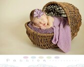 Vintage Style Lavender Gray Pearl Flower Baby Girl Newborn Headband, Photo Prop, ALL SIZES AVAILABLE