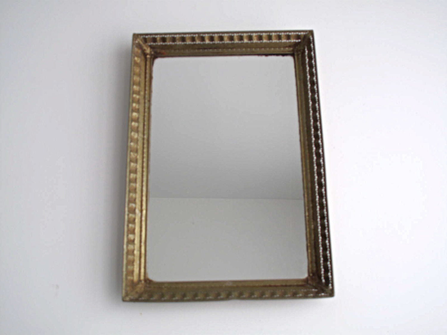 Vintage Wall Mirror with a Gold Frame - Mirror Tray, Vanity Mirror