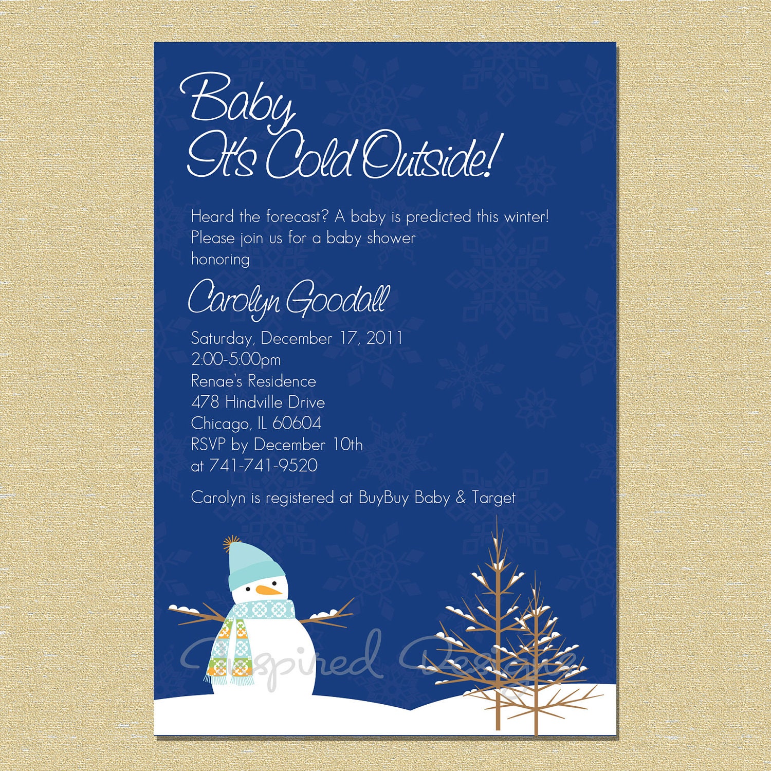 Baby It's Cold Outside...Winter Night Wonderland Baby Shower Invitation (Neutral - Boy/Girl) Il_170x135