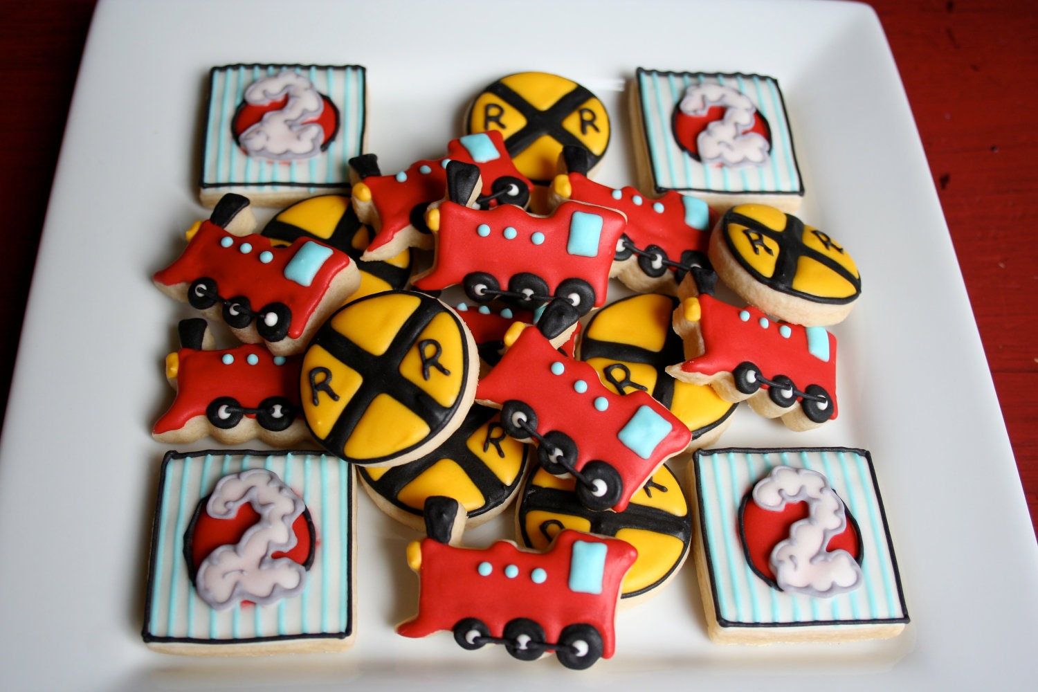 Train Theme Choo Choo Train 3 dozen mini cookies