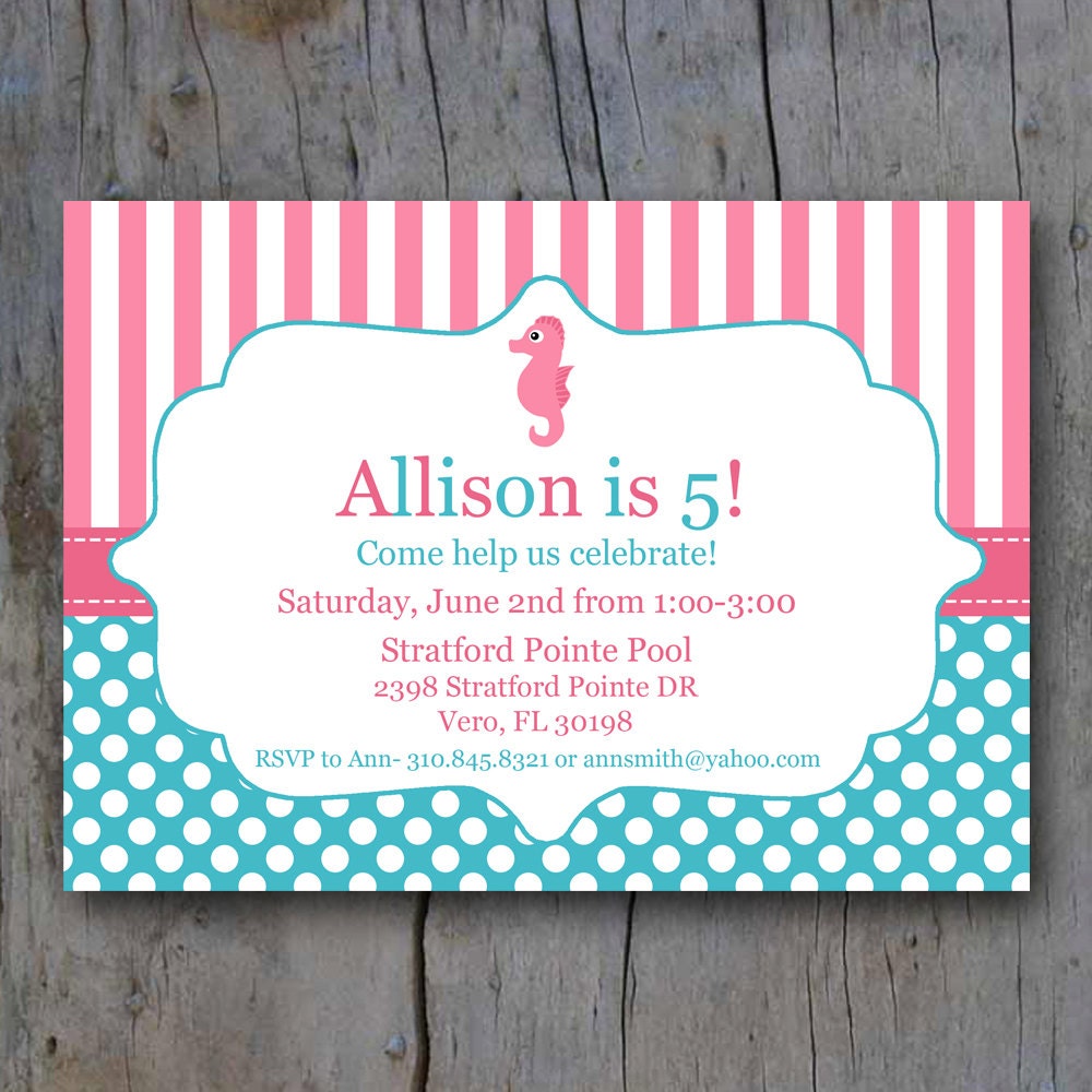 Printable Under the Sea Birthday Invite Il_170x135