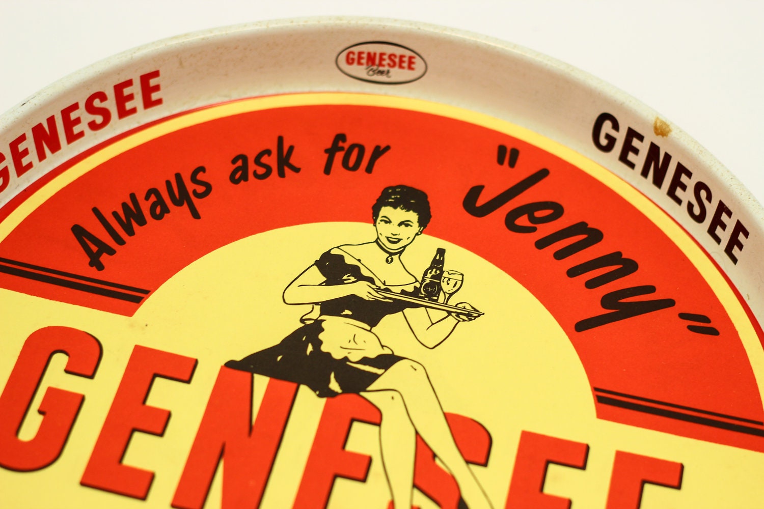 Vintage Genesee Beer Tray Liner - Ask for "Jenny"
