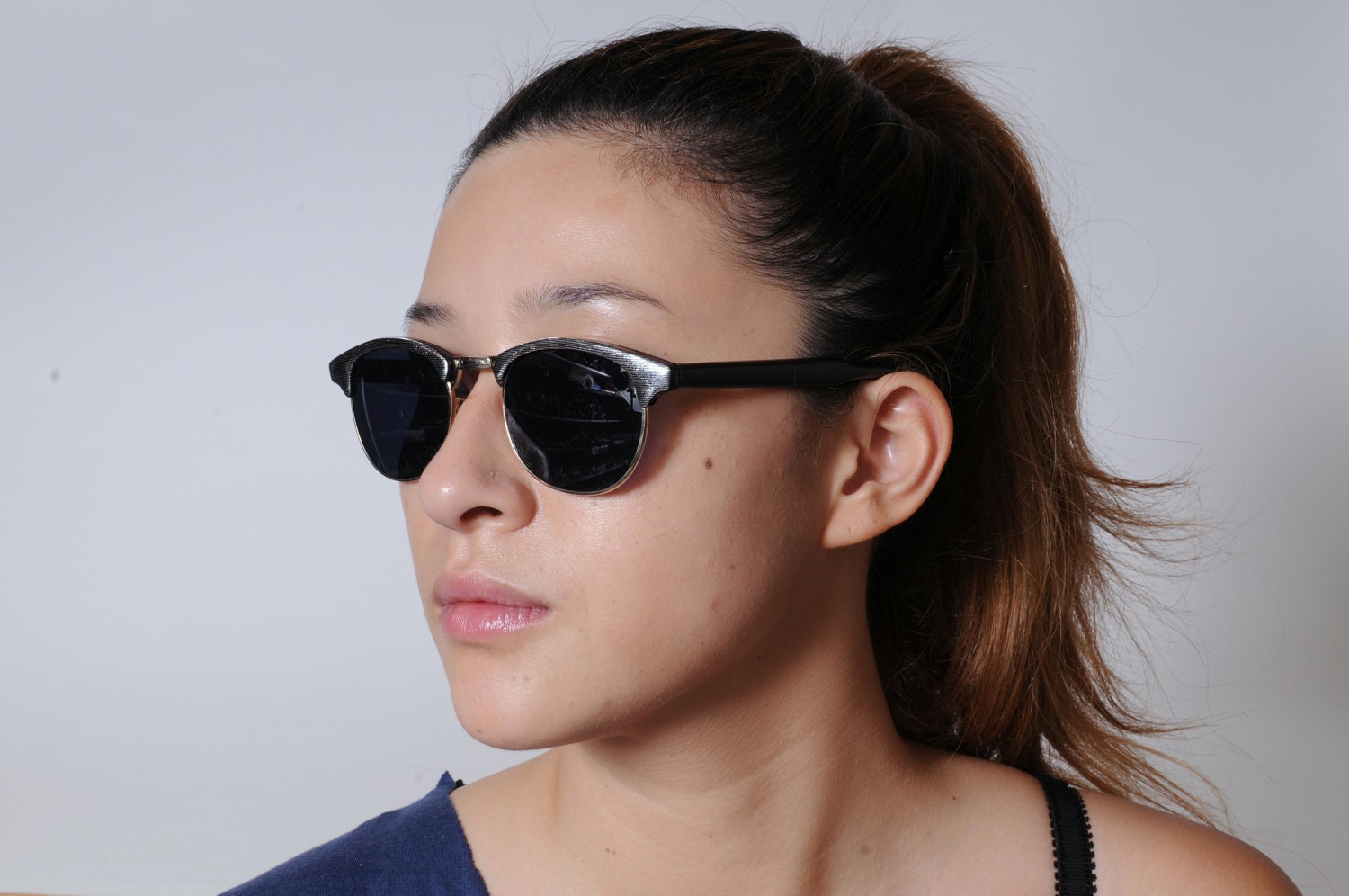 Wayfarer Silver Black & Gold Sunglasses