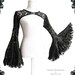 Bolero Mariposa, shrug, black lace, victorian mourning, steampunk noir, Somnia Romantica by Marjolein Turin