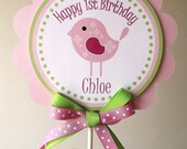 Sweet Tweet Collection in Pink & Green: Smash Cake Topper Il_170x135