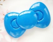 1pc - LL Blue Kitty Bow Decoden Cabochon (58x34mm) BL10008