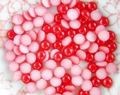 100pcs - Red Flatback Pearls Decoden (5mm) PE10005