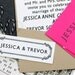 Our Story - Newspaper Wedding Invitation Pocket Fold  - Black, White, Taupe, Hot Pink - Purchase for a Sample