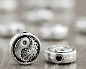 100pcs Antique/Tibetan silver Yin and Yang Spacer Beads 8x8mm TS3359