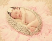 Newborn Baby Bowl Prop--Crocheted Nesting Egg Bowl-Perfect Baby Photo Prop