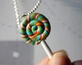Sweet Swirl Lollipop Pendant w/necklace