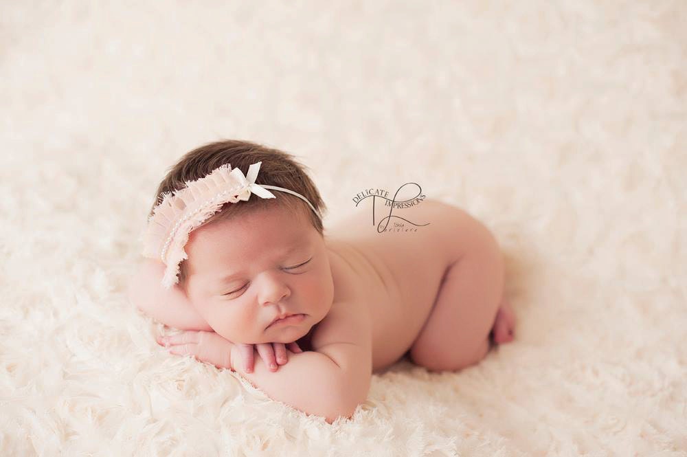Gorgeous Vintage  Peachy Pink 'Maya Lee' Baby Girl Childs Headband