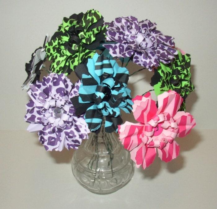 Custom  Handmade Tattered Paper Flowers