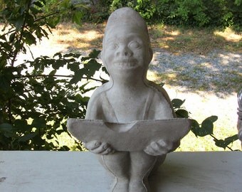 Black Watermelon Boy Concrete Statue by WESTCREEKSTATUARY on Etsy