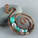 Wire Wrapped Pendant Handmade Art Jewelry Wire Wrapped Jewelry Copper Pendant Nautilus