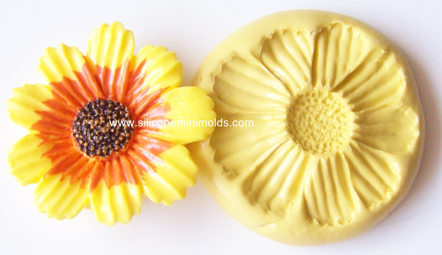 Daisy mold 74 - silicone mold, craft mold, porcelain mold, jewelry mold, food mold, pop up mold, clays mold, flexible mold