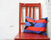 Small Graphic Vintage Scarf Throw Pillow