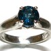London blue topaz tulip ring s7 set in sterling silver, gifts for her, fine jewelry, "Blueberry Hill"