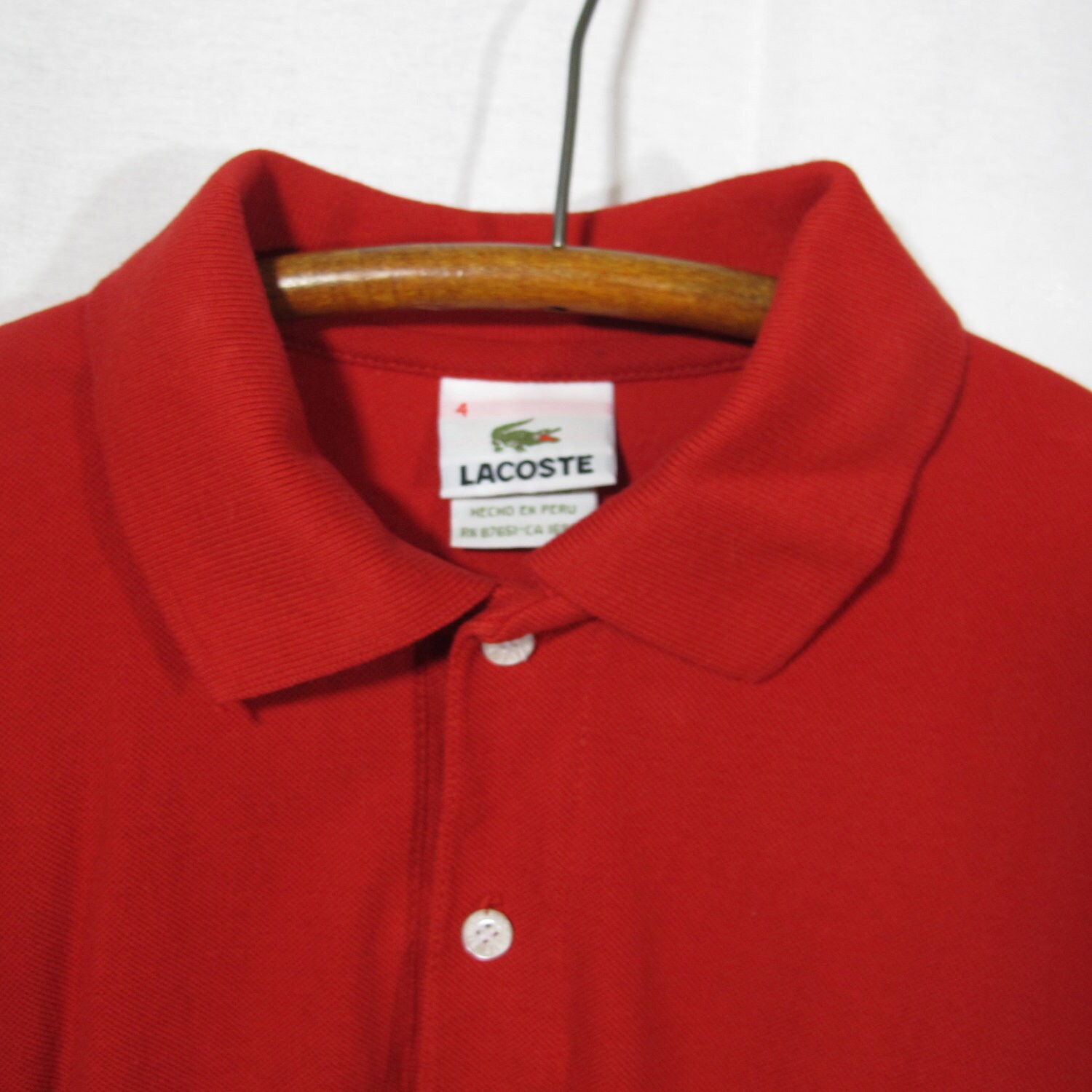 red lacoste polo