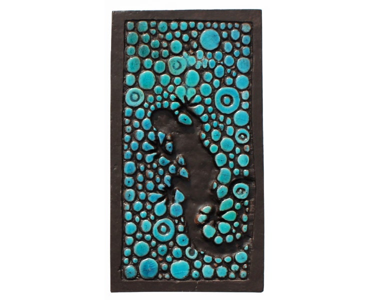 textured lizard wall hanging - jade turquoise - home decor - gecko - wall decor- wall art - reptile - homewares