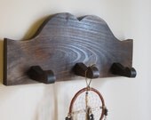 SALE 20% OFF / Primitive Colonial Country Peg Rack - Poplar