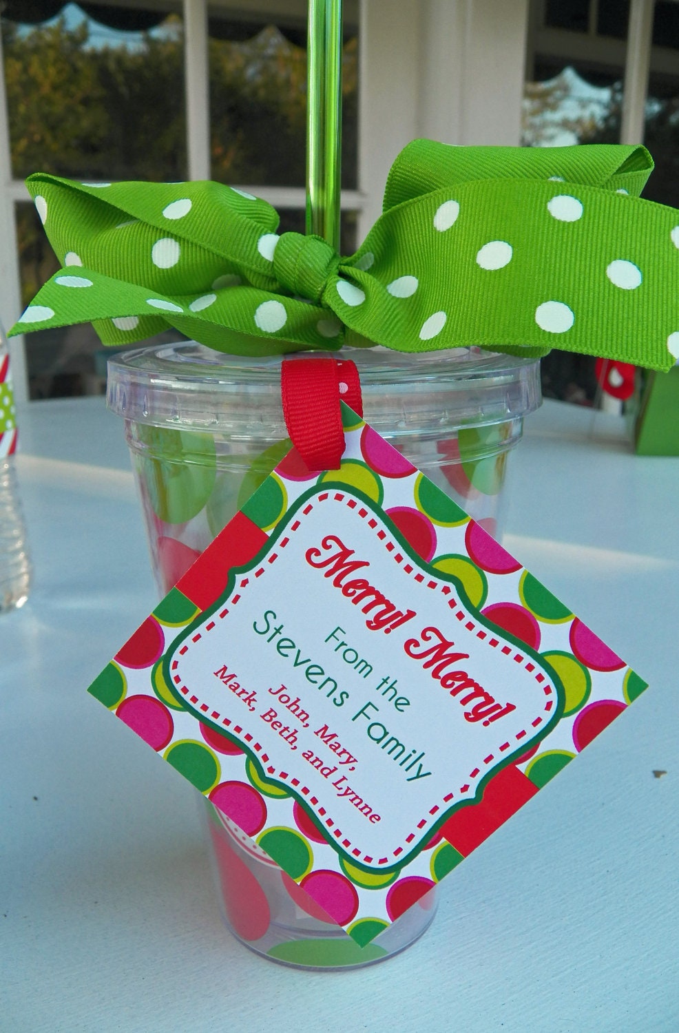 Printable Personalized Christmas Gift Tags - Funky Dot Collection Il_570xn