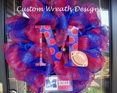 Deco Mesh Ole Miss Fan Wreath
