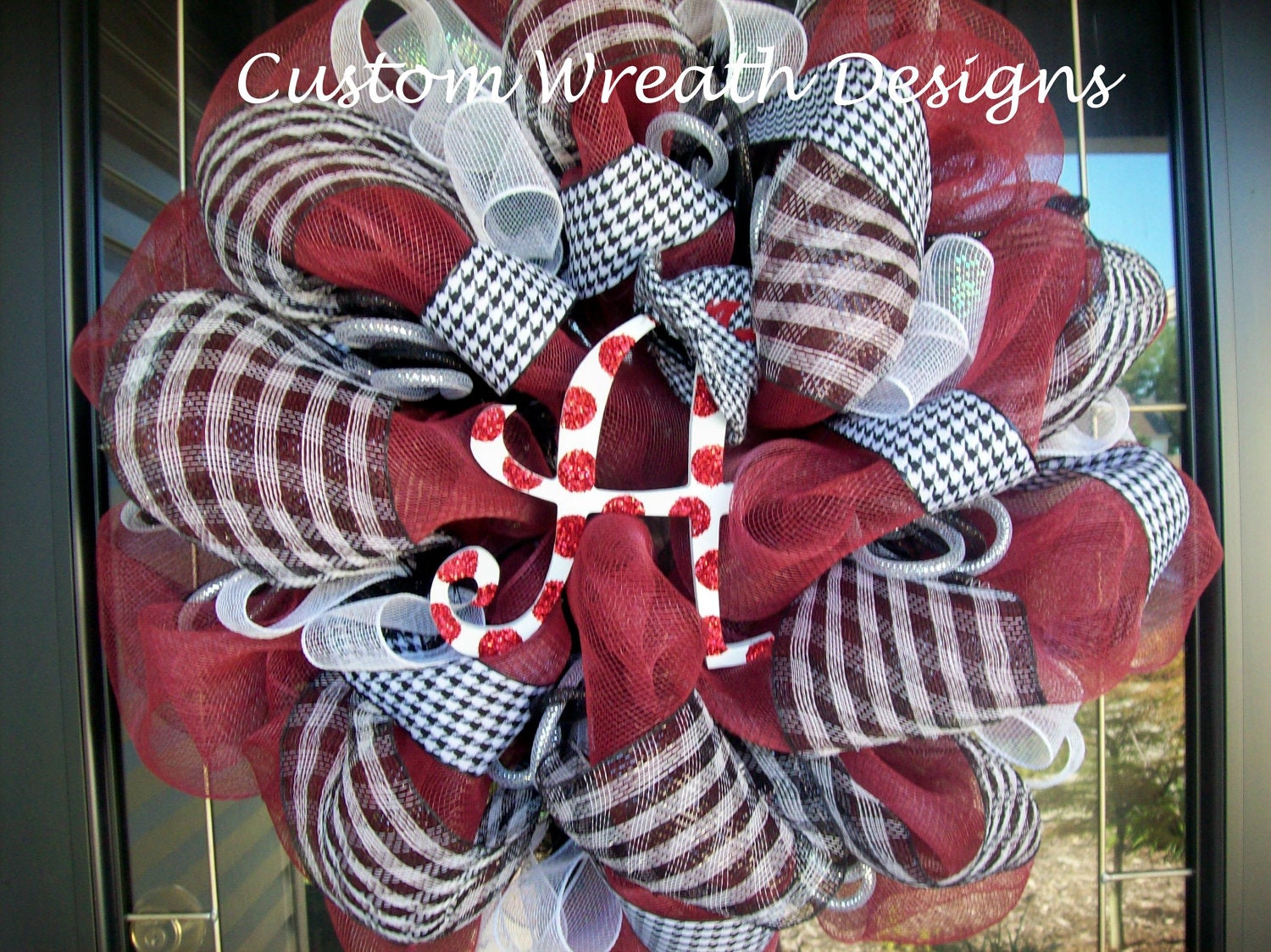 Deco Mesh Alabama Fan Wreath