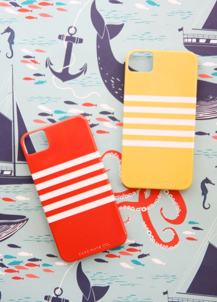 Nautical iPhone 5 Case - Breton Stripe