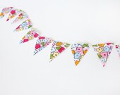 Cake Bunting - Floral - SINGLE SIDED