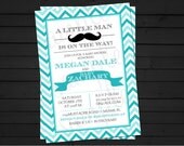 A New Little Man Mustache Bash Birthday or Baby Shower Invitation Digital File You-Print Il_170x135