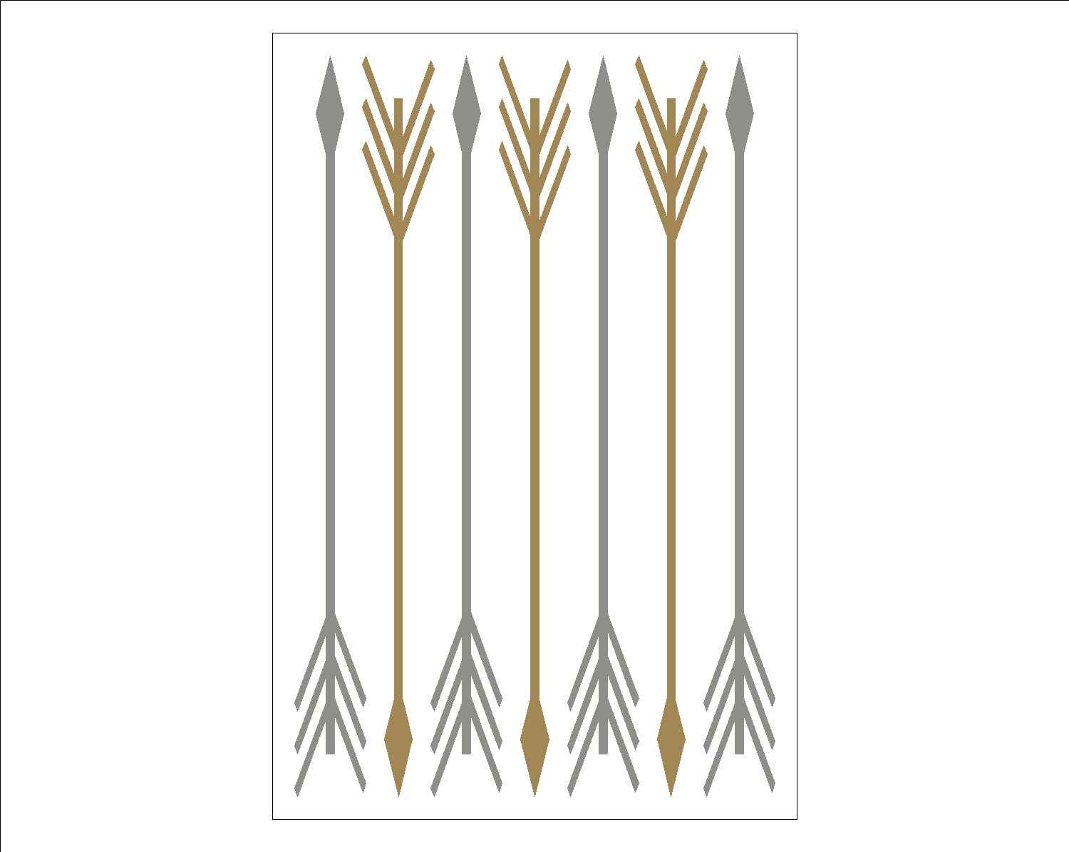 Gold and Grey Arrows -  two color sign - custom colors