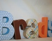 Baby boy name letters personalized wood letters baby shower decor childs room wood Letters nursery decor personalized gift Custom letters