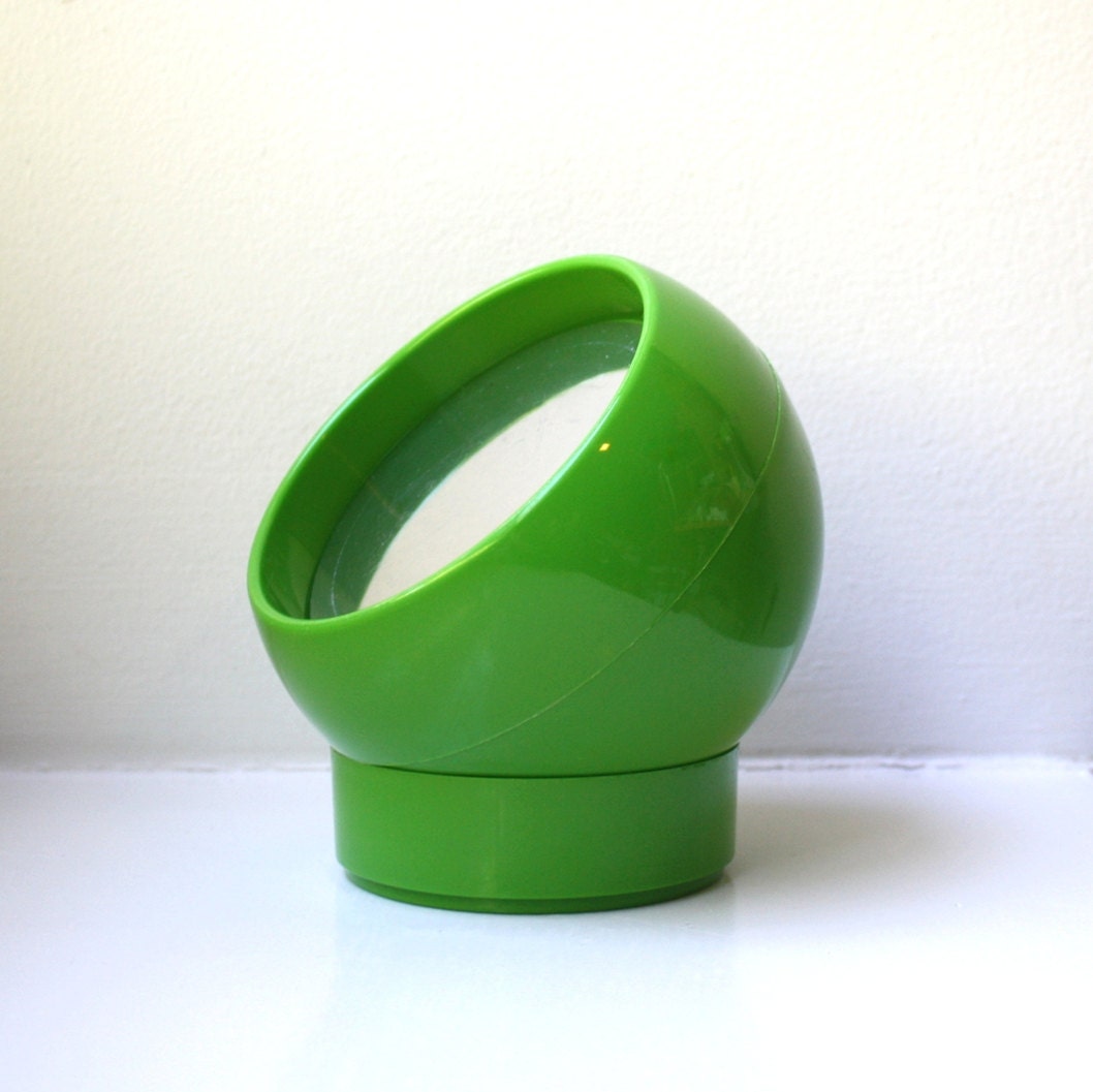 mod space age green plastic ball mirror by mod space age green plastic ball mirror by