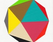 Giclee print - "Decagon" - 13" x 13" modern geometric abstract art