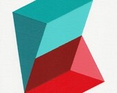 Giclee print - "Prisms" - 13" x 16" modern geometric abstract art