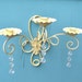 Wall Sconce Pair Candle Holders Yellow Vintage Chic With Large Bead Accents
