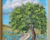 Country Road with Bluebonnets