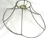 Lamp Shade Wire Frame Scallop Oval Bell Made NY