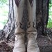 Nocona Cowgirl Boots with Black Inlay 6.5B