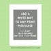 Add WHITE 11x14 mat with 8x10 opening to your order