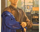 Long Live Labour. Did a proper work - have a proper rest. V. Suryaninov (1903-1991). PROPAGANDA collectible Moscow 1954