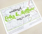 Wedding Invitation - Custom State Map - New York
