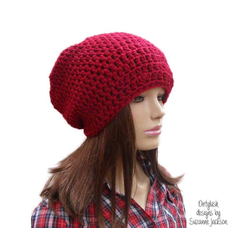 Red slouchy hat