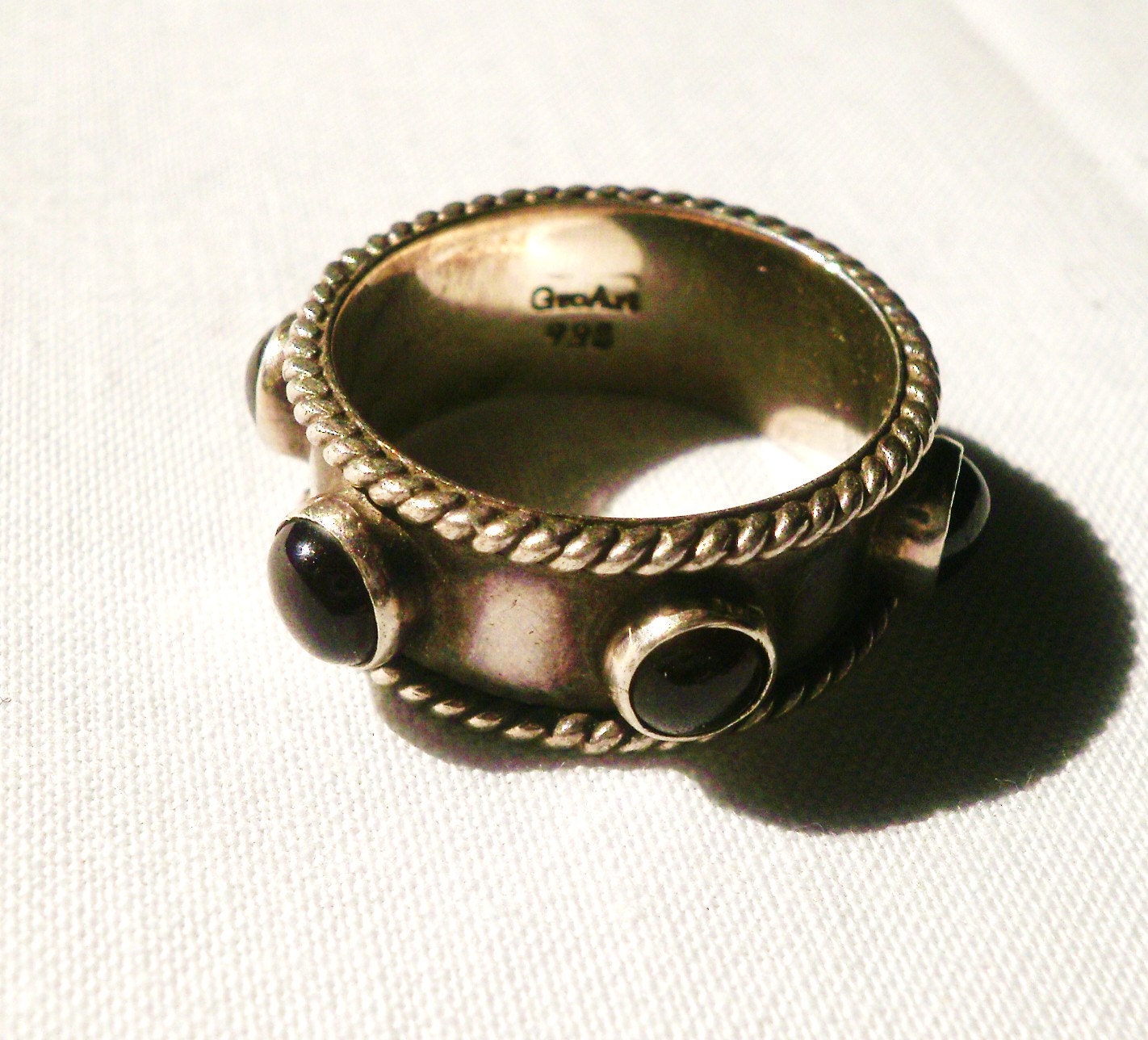 Vintage Sterling Silver Geo Art Spinner Ring by antiquario on Etsy