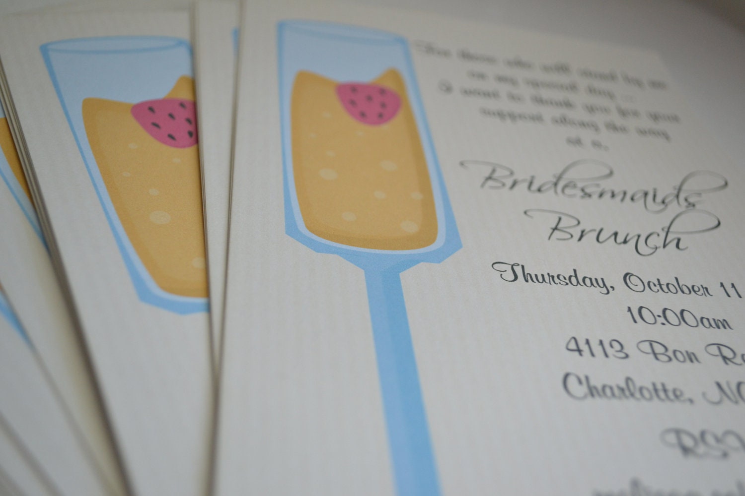 MIMOSA bridal shower brunch invitation - YOU PRINT - 2 to choose other options available