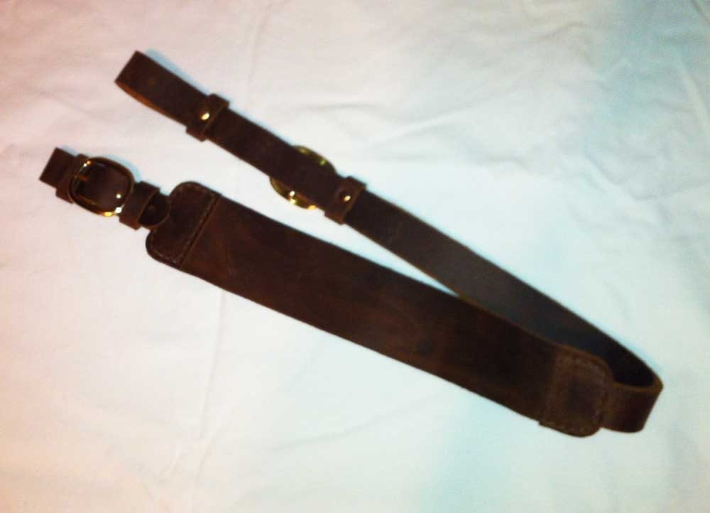 Handcrafted Stone-oil Leather Rifle Strap
