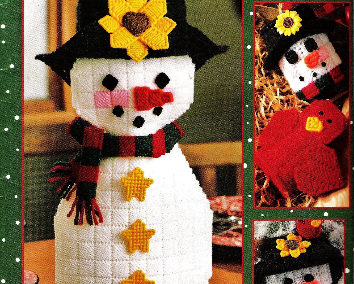 Snowman Plastic Canvas Patterns Booklet by StitchySpot on Etsy