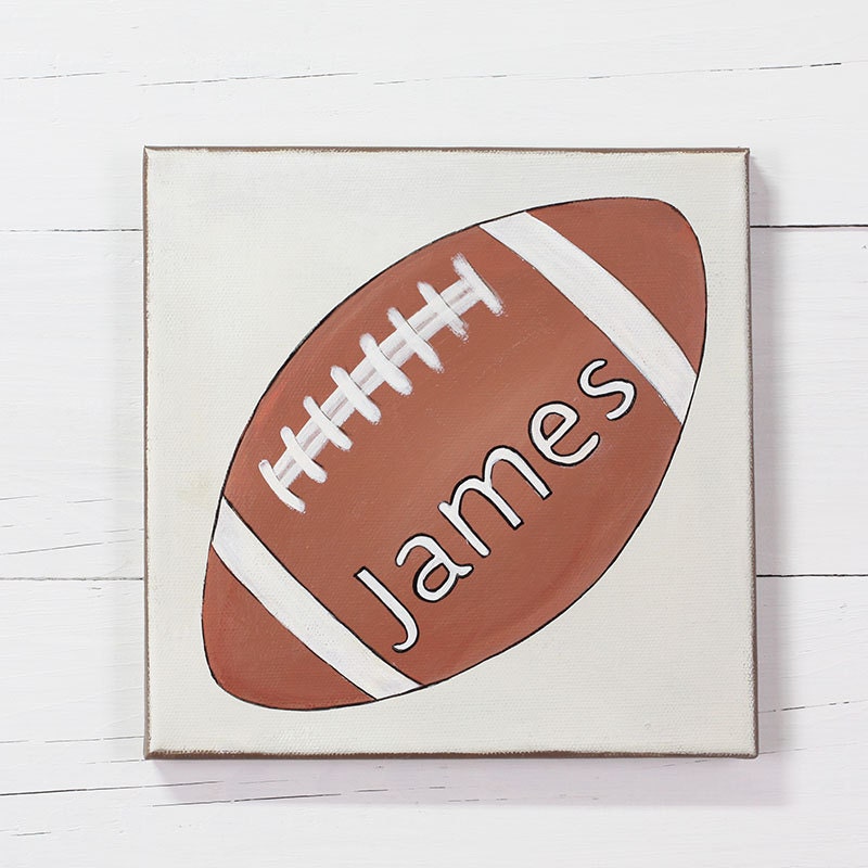 Sports Baby Shower - American Football Painting - Made to order- Original acrylic Painting on Canvas - Wall Hanging - Sport- Baby Shower